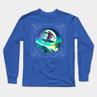 Mind surfing the Galaxy Long Sleeve T-Shirt